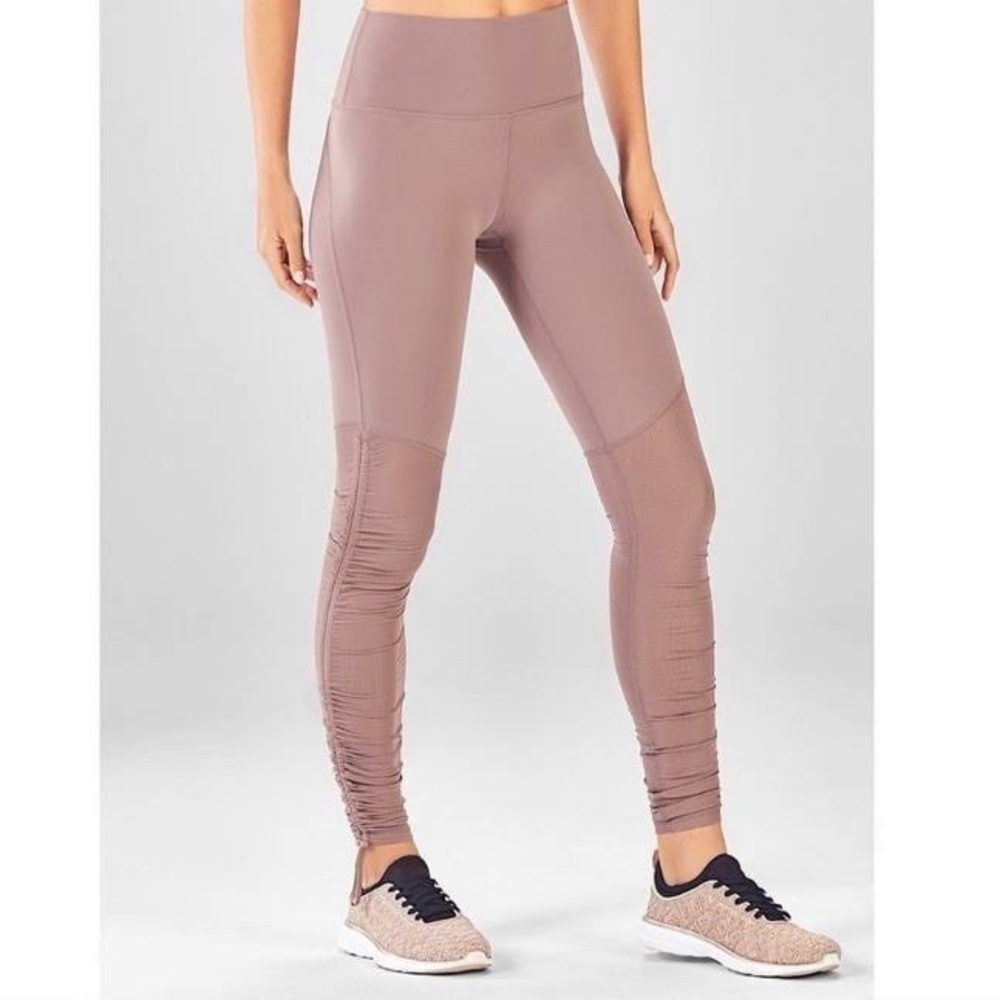 NWT Fabletics Cashel Foldover Powerform Leggings Dusty Pink Women’s Sz XL